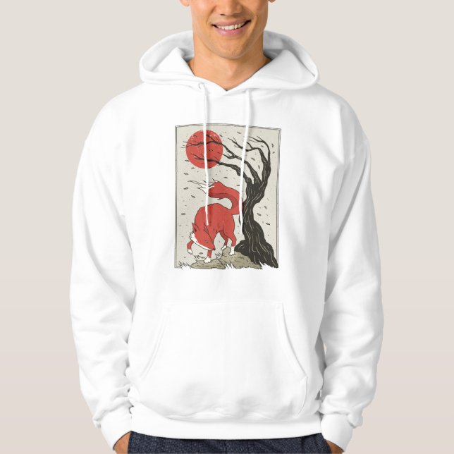 Fox Japansk Art Hoodie (Framsida)