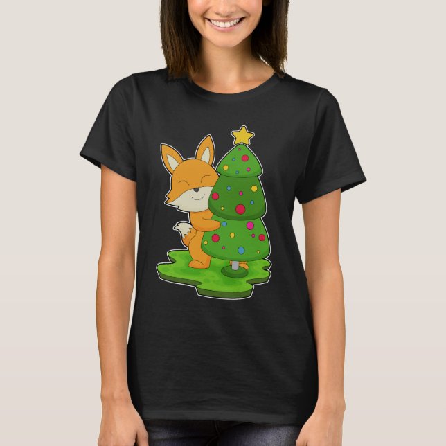 Fox jul Julgran T Shirt (Framsida)