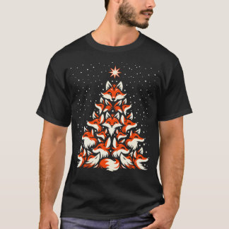 Fox Julgran Costume Cute Helgdag T Shirt