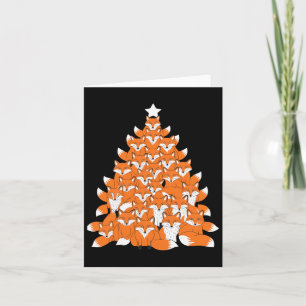 Fox Julgran Fox Julafton Träd Funny Fox Christm Kort