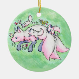 Fox Julgransprydnad Keramik