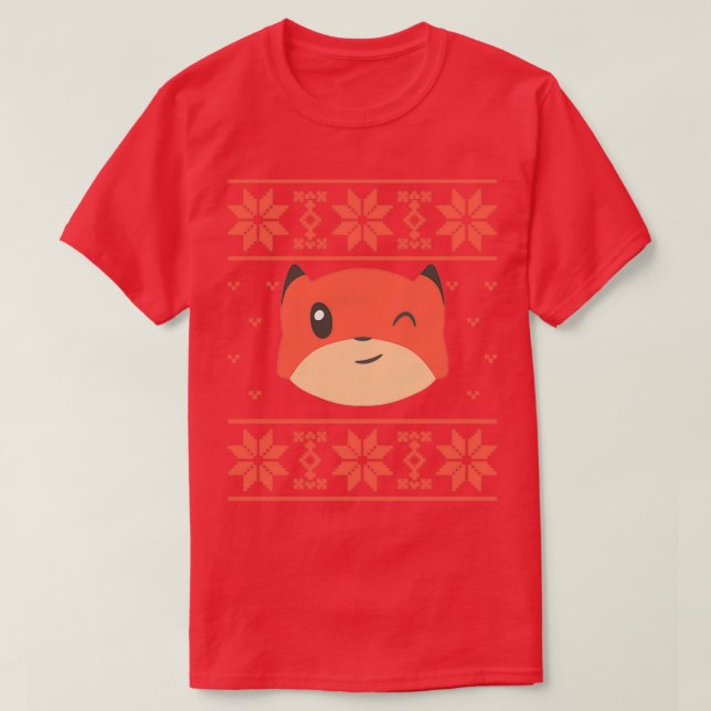 Fox Julsötare T Shirt (Design framsida)
