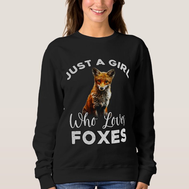 Fox  Just A Girl Who Loves Foxes T Shirt (Framsida)