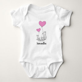 Fox Kärlek Design Baby Shirt Bodykostym T Shirt