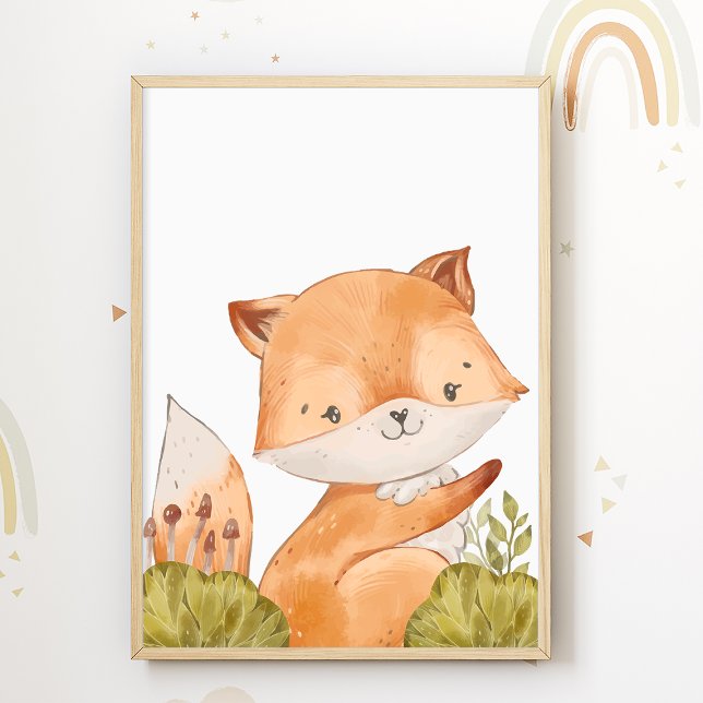 Fox Kids Room Skriv ut Poster för matta djur (Skapare uppladdad)