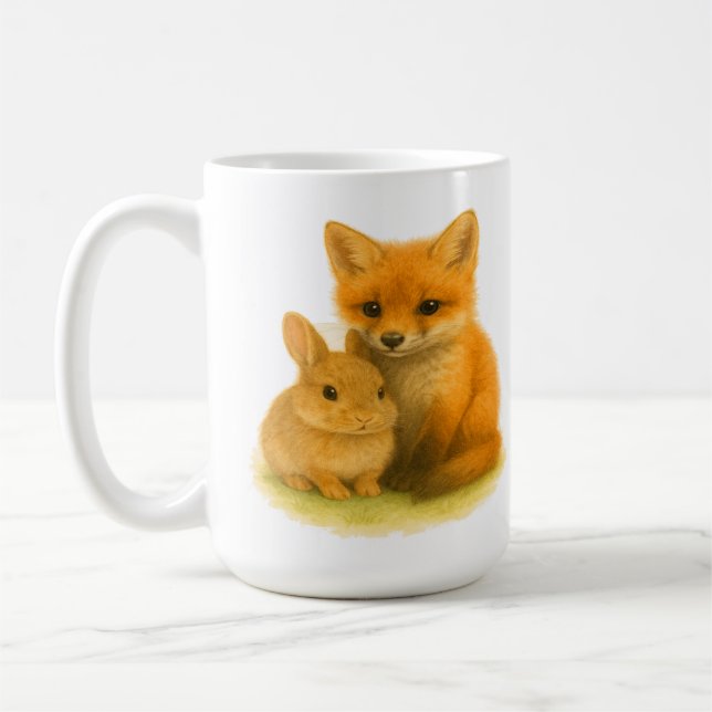 Fox Kit & Bunny Buddies Kaffemugg (Vänster)