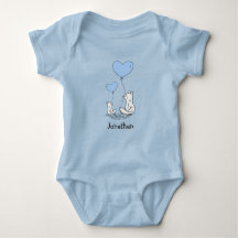 Fox Kit Heart-ballonger Design Baby Shirt Bodykost