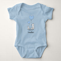 Fox Kit Heart-ballonger Design Baby Shirt Bodykost