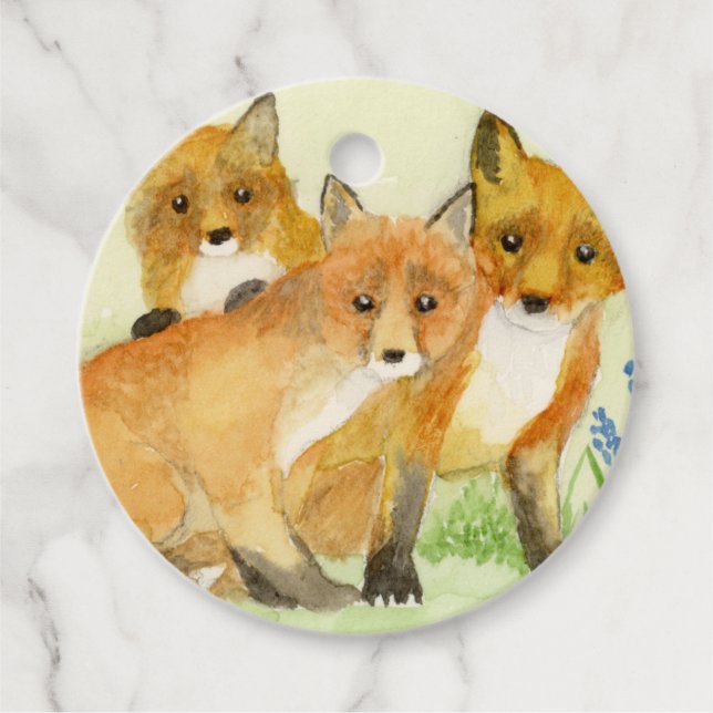 Fox Kits Gåvor Etiketter (Framsida)
