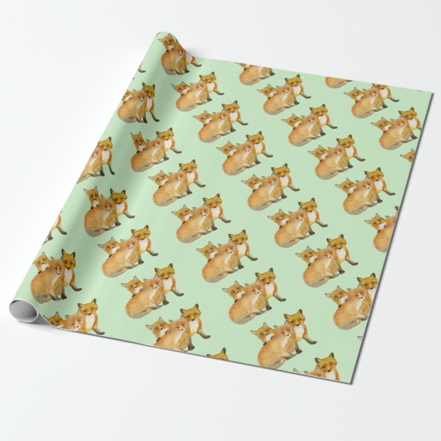 Fox Kits Presentpapper (Utrullad)
