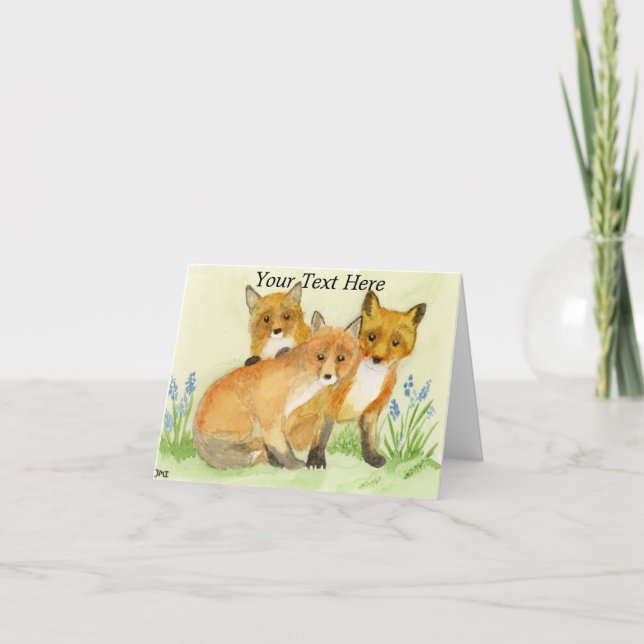 Fox Kits Tack Kort (Framsida)