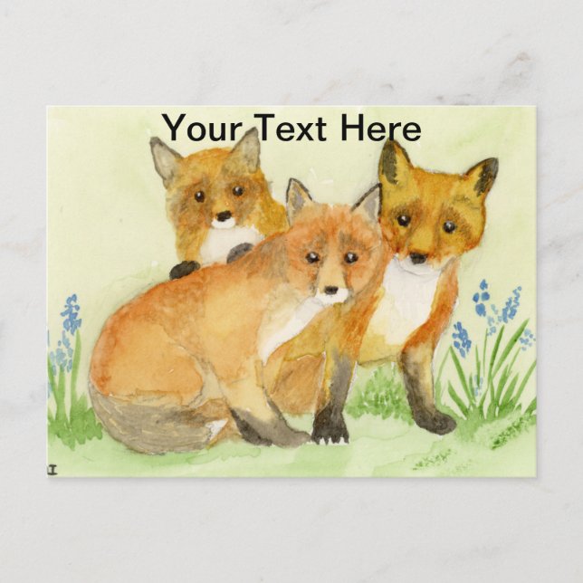 Fox Kits Vykort (Framsida)
