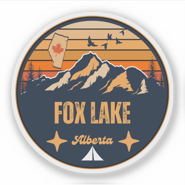Fox Lake, Alberta Klistermärken (Framsida)