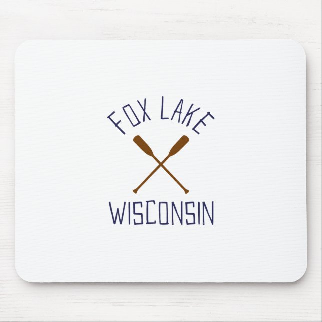 Fox Lake Wisconsin Utomhus Vintage  Musmatta (Framsidan)