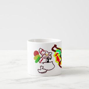 Fox latte roligt, hösten stil espressomugg