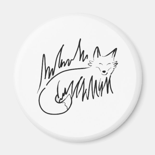 Fox Line Art Magnet (Framsidan)