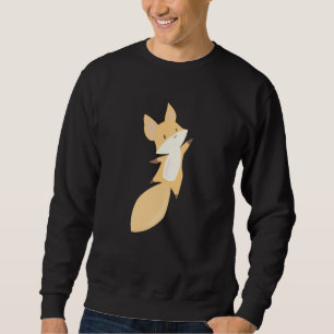Fox Little Foxes Cute Animals Fungny Orange Kids Lång Ärmad Tröja
