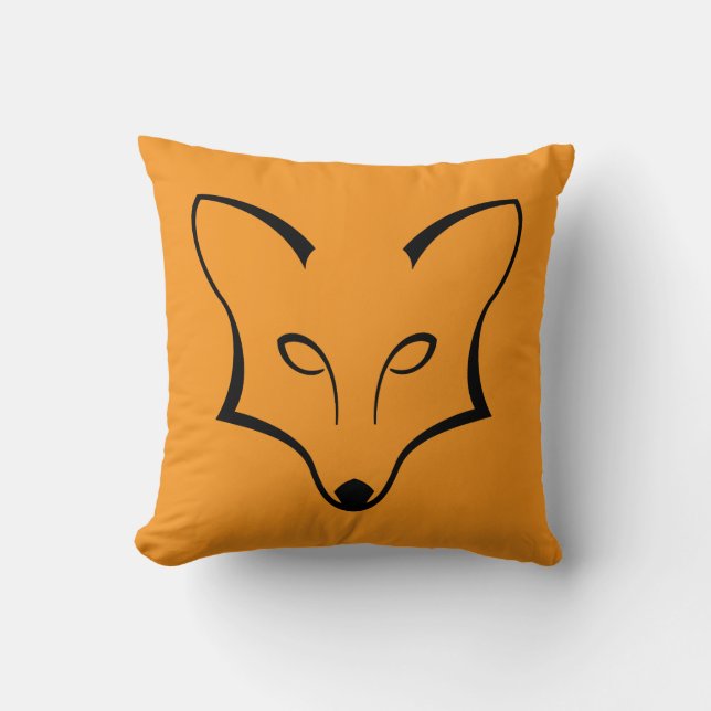 Fox Logo Throw Pillow Kudde (Framsida)