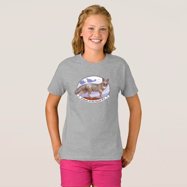 Fox Logotyp Färg Girls T-Shirt (Hel framsida)