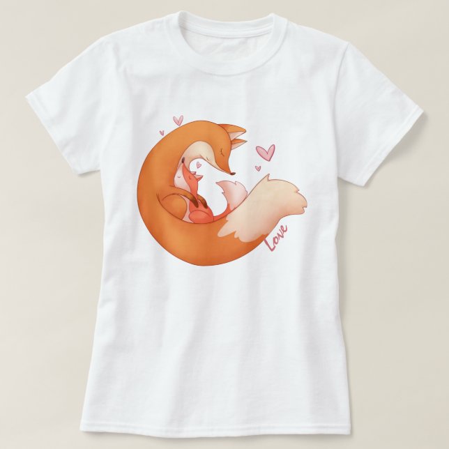 Fox Mamma och Baby T-Shirt (Design framsida)