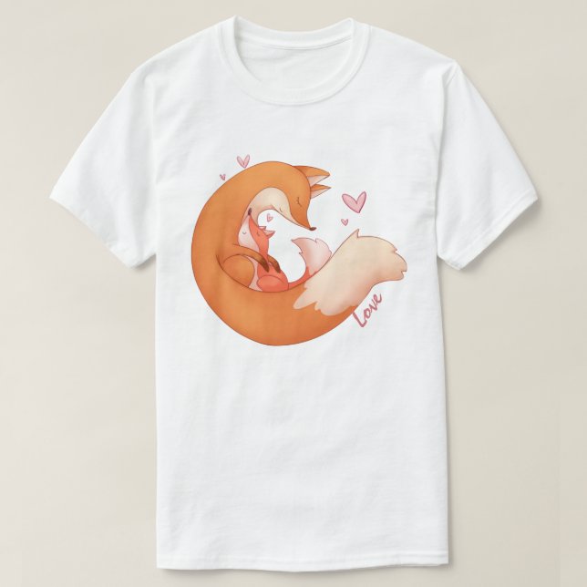 Fox Mamma och Baby T-Shirt (Design framsida)
