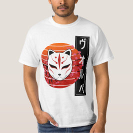 fox mask design t shirt