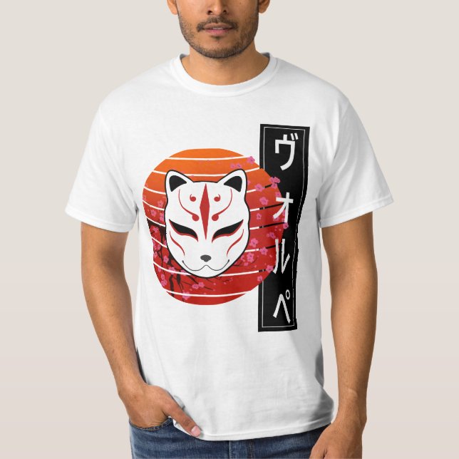 fox mask design t shirt (Framsida)