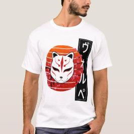 fox mask design t shirt