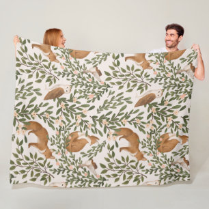 Fox Meadow 60 x 80 Fleece Blanket