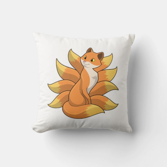 Fox med 9 Fox svan Kudde (Framsida)