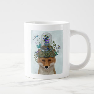 Fox med Butterfly Bell Burk Jumbo Mugg