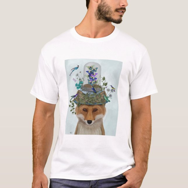 Fox med Butterfly Bell Burk T Shirt (Framsida)