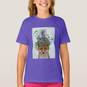 Fox med Butterfly Bell Burk T Shirt