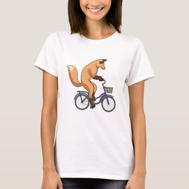 Fox med cykel t shirt (Framsida)