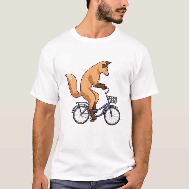 Fox med cykel t shirt (Framsida)