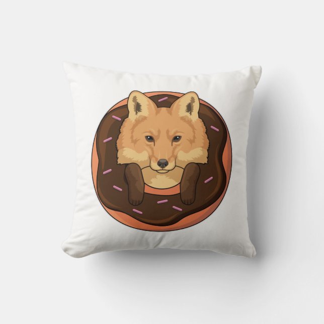 Fox med Donut Kudde (Framsida)