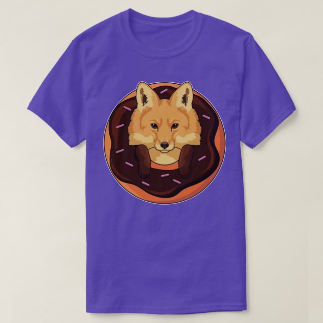 Fox med Donut T Shirt (Design framsida)