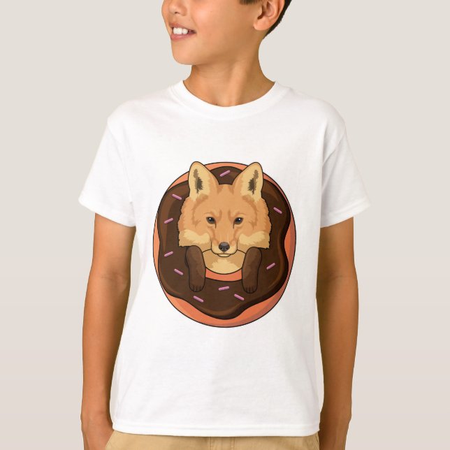 Fox med Donut T Shirt (Framsida)
