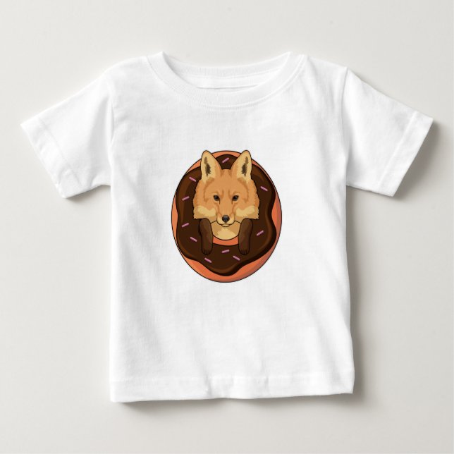 Fox med Donut T Shirt (Framsida)