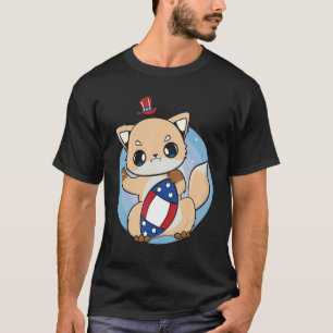 Fox med fotboll och boskap pancakes varje dag för t shirt