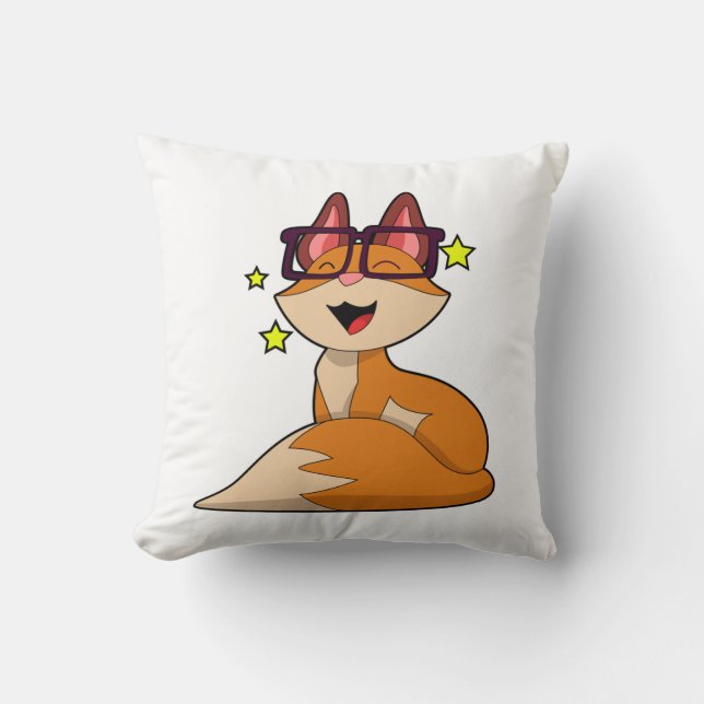 Fox med glasögon kudde (Framsida)