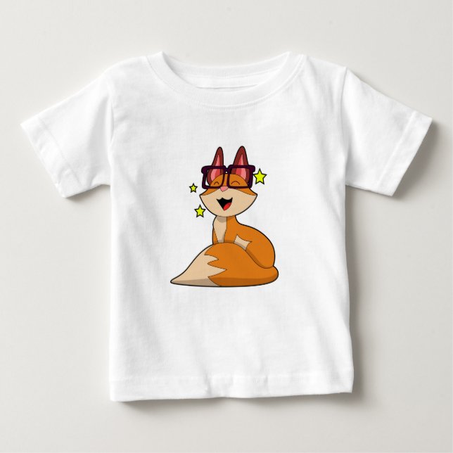 Fox med glasögon t shirt (Framsida)