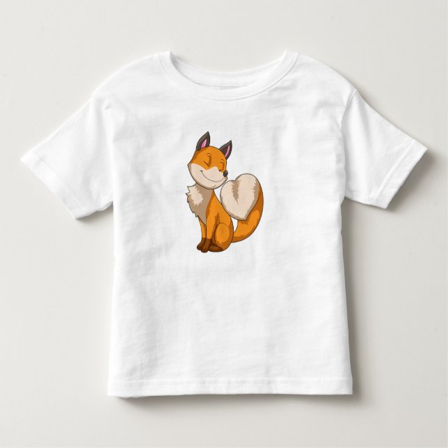 Fox med hjärta t shirt (Framsida)