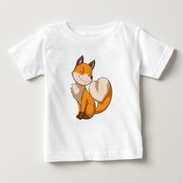 Fox med hjärta t shirt (Framsida)