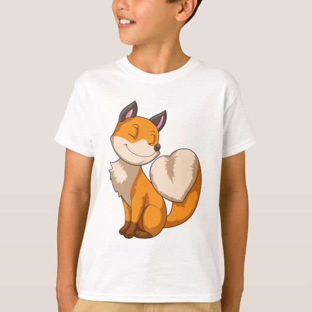 Fox med hjärta t shirt (Framsida)