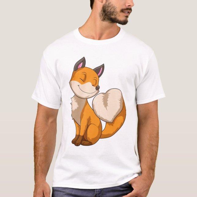 Fox med hjärta t shirt (Framsida)