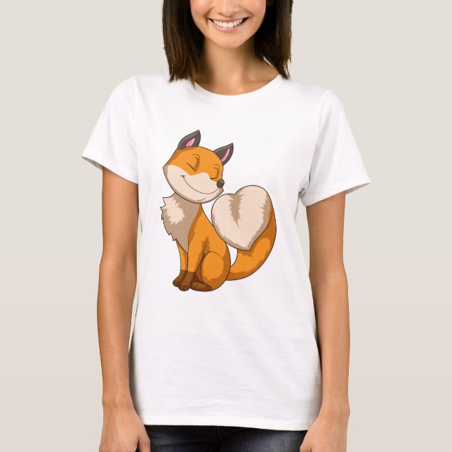 Fox med hjärta t shirt (Framsida)