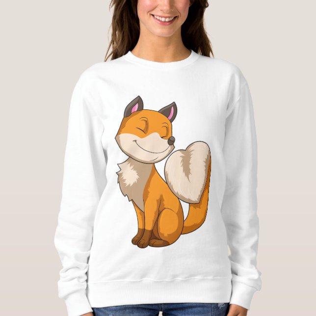 Fox med hjärta t shirt (Framsida)