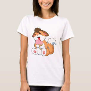 Fox med jordgubbsgrädde t shirt