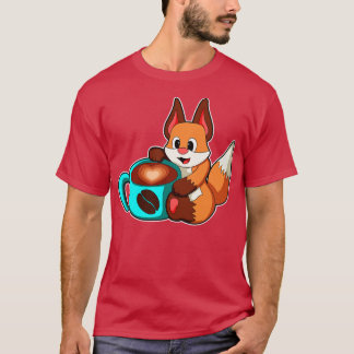Fox med Kopp i kaffe 1 T Shirt